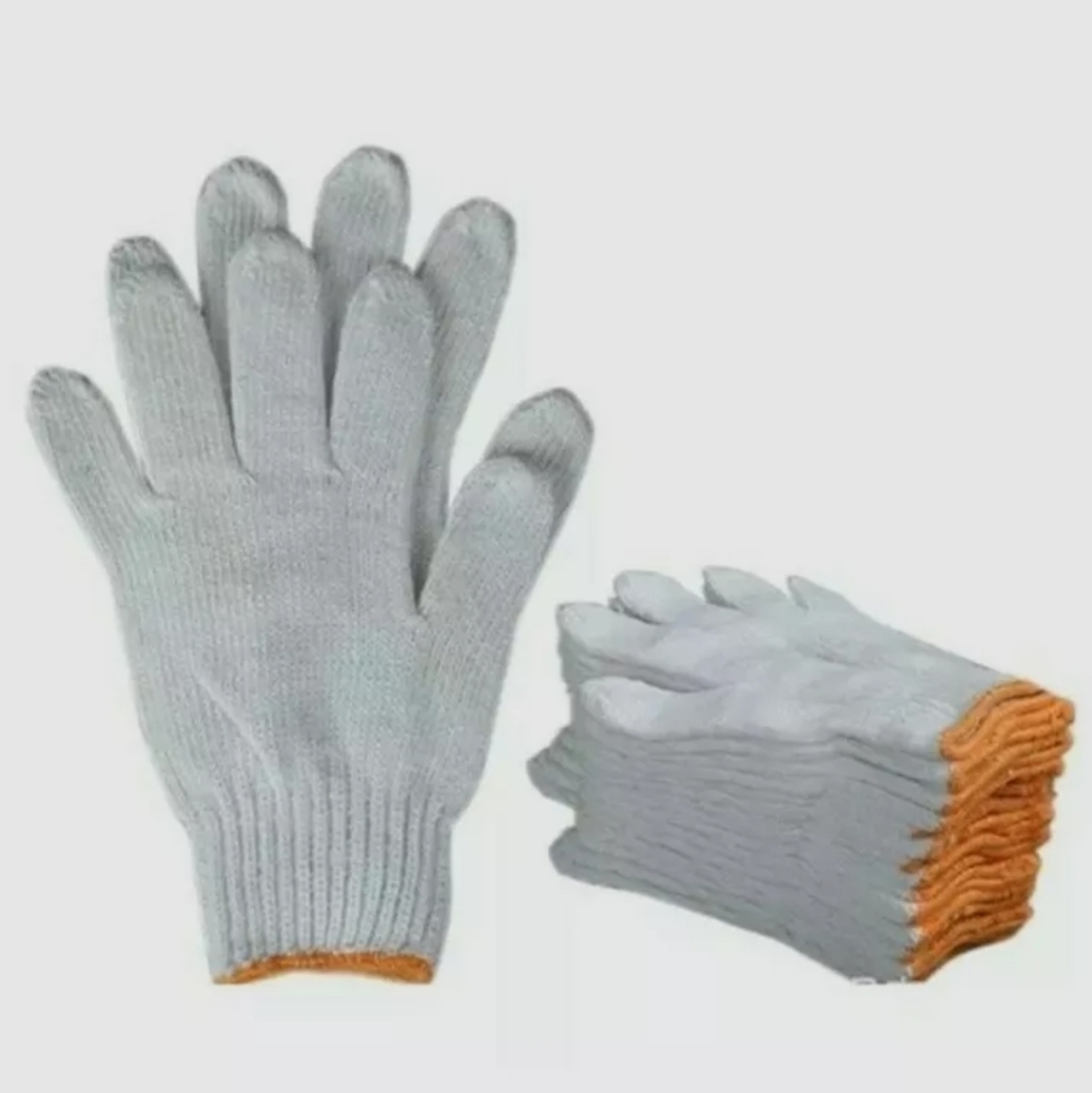10 PAIRS WHITE POLY COTTON STRING KNIT WORK SAFETY GLOVES one size fits all.
